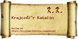 Krajczár Katalin névjegykártya